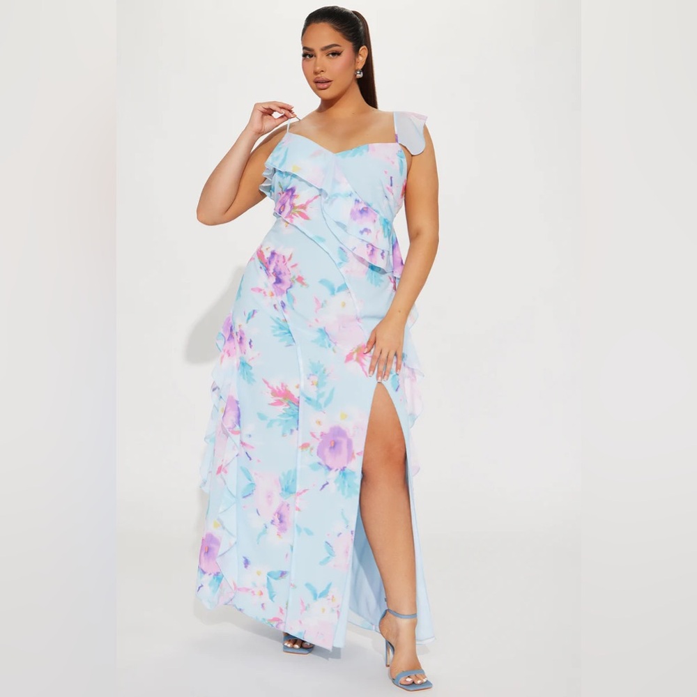 Fashion Nova Hailey Chiffon Maxi Dress